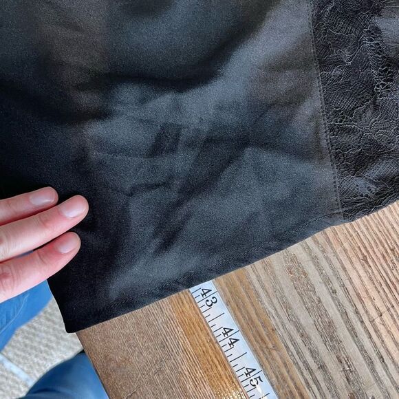 NWT DKNY Mixed-Media Midi Dress medium Lace Colorblock black white party - Picture 12 of 16